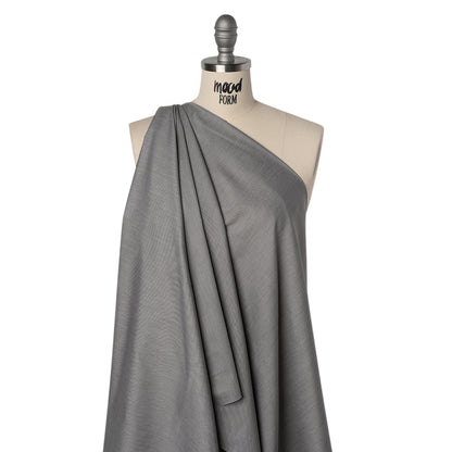 Polyester and Cotton Twill Shirting - Heathered Gray - Deadstock