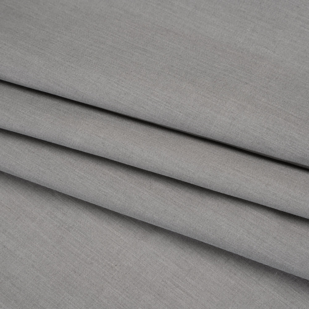 Cotton Twill Chambray Shirting - Gray - Deadstock