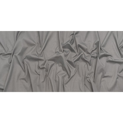 Cotton Twill Chambray Shirting - Gray - Deadstock