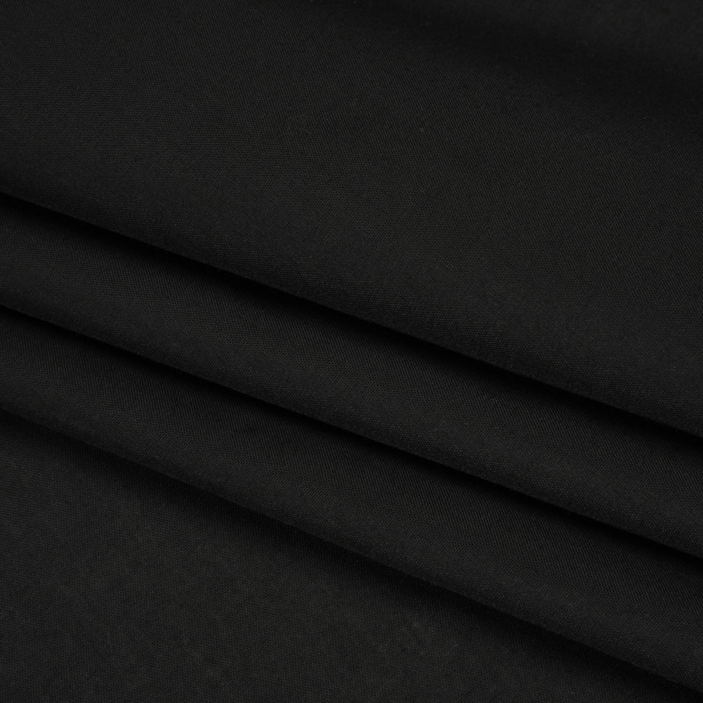 Lightweight Polyester and Cotton Woven Interlining - Black - Deadstock Folded