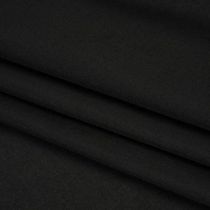 Lightweight Polyester and Cotton Woven Interlining - Black - Deadstock Folded