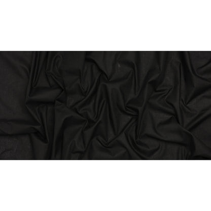 Lightweight Polyester and Cotton Woven Interlining - Black - Deadstock - Full