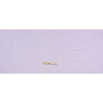 Cotton Oxford Shirting - Pale Lavender and White Candy Stripes - Designer Deadstock - Full