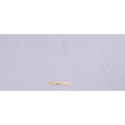 Cotton Oxford Shirting - Violet and White Candy Stripes - Deadstock