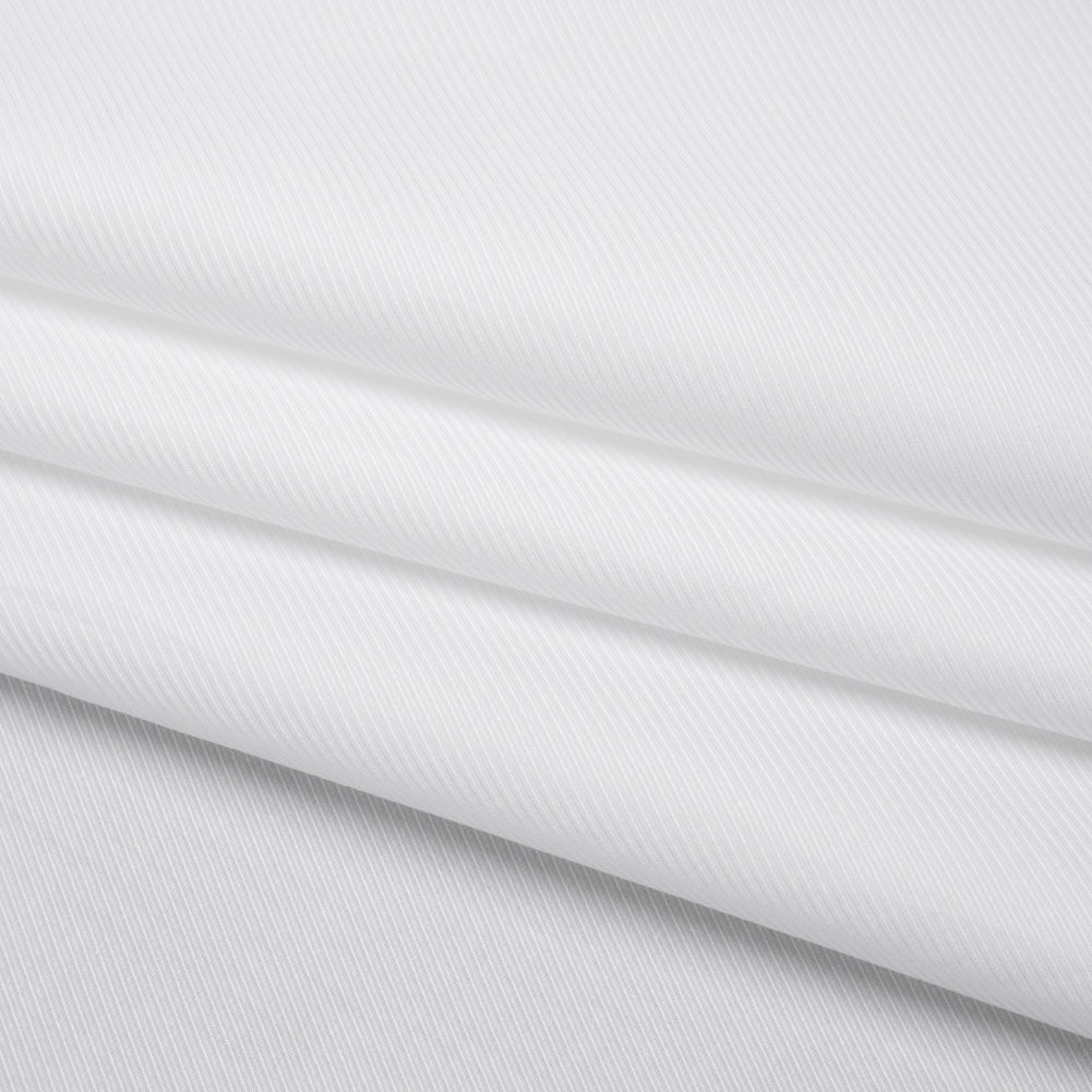 Cotton Twill Shirting - Bright White - Deadstock