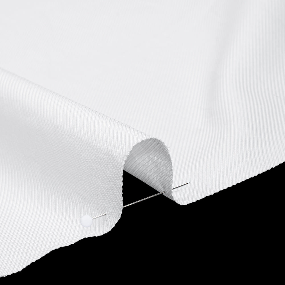 Cotton Twill Shirting - Bright White - Deadstock
