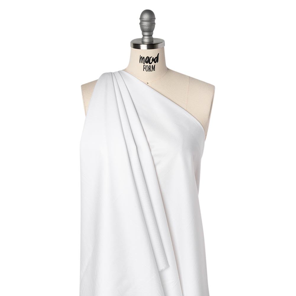 Cotton Twill Shirting - Bright White - Deadstock