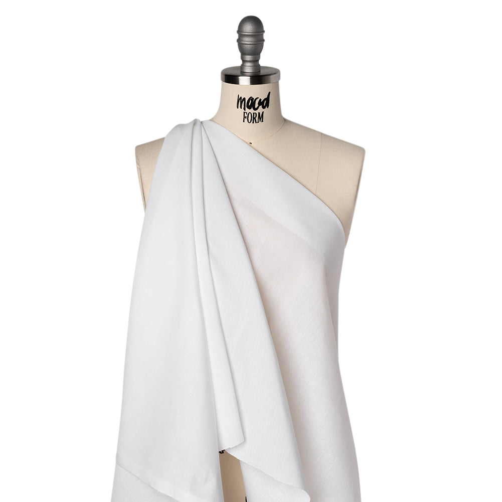 Stiff Woven Cotton Fusible Interlining - White - Deadstock Drape