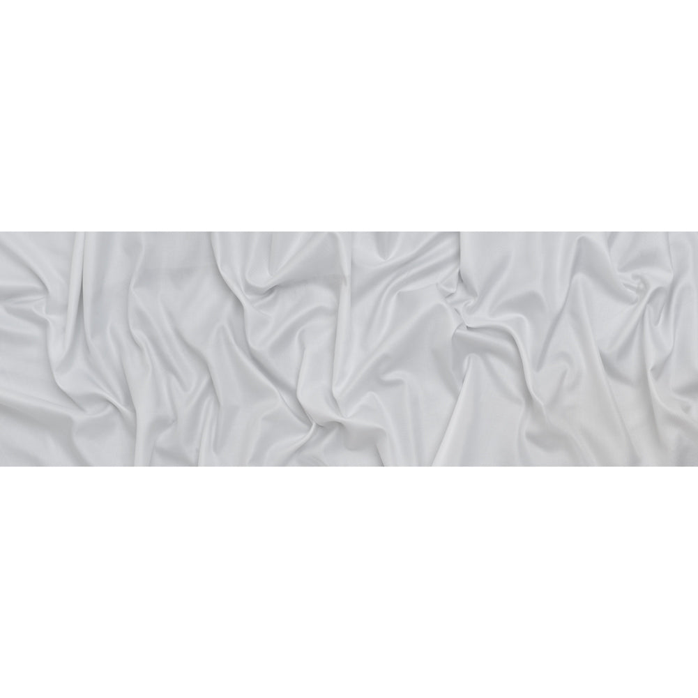 Soft Mercerized Cotton Twill Shirting - Off White - Designer Deadstock
