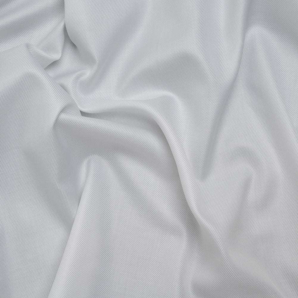 Soft Mercerized Cotton Twill Shirting - Off White - Designer Deadstock