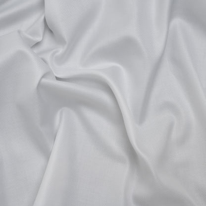 Soft Mercerized Cotton Twill Shirting - Off White - Designer Deadstock