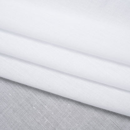 Lightweight Cotton Fusible Woven Interlining - White - Deadstock Folded