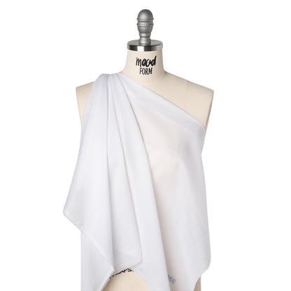 Lightweight Cotton Fusible Woven Interlining - White - Deadstock Drape