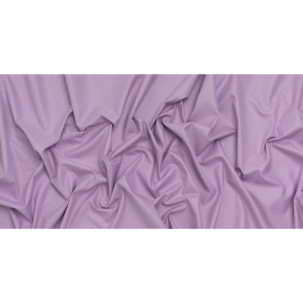 Cotton Twill Shirting - Lavender and White Checks - Deadstock