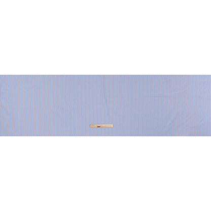 Cotton Shirting - Baby Blue, Light Pink and Navy Stripes - Deadstock