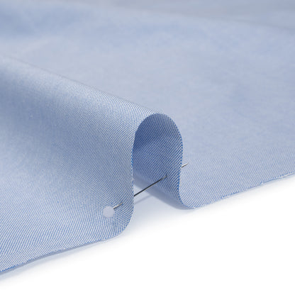 Cotton Oxford Shirting - Light Blue and White - Deadstock Detail