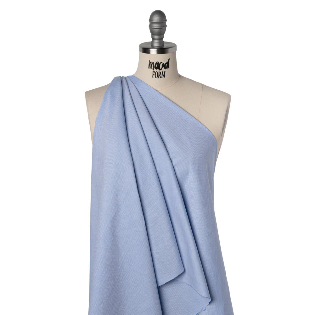 Cotton Oxford Shirting - Light Blue and White - Deadstock Drape