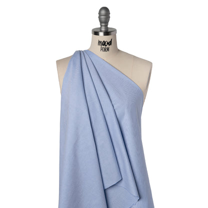 Cotton Oxford Shirting - Light Blue and White - Deadstock Drape