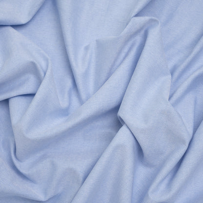 Cotton Oxford Shirting - Light Blue and White - Deadstock