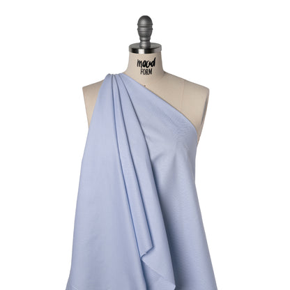 Cotton Oxford Shirting - Pale Blue and White - Designer Deadstock