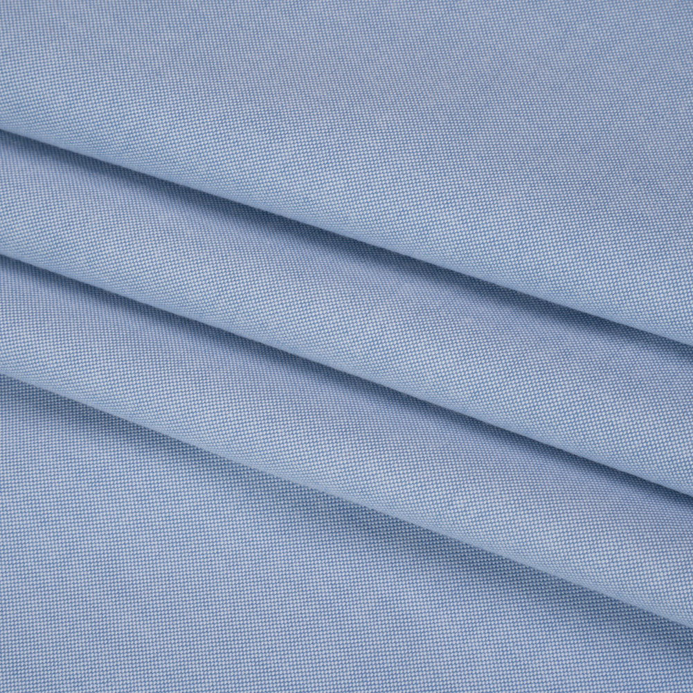 Cotton Oxford Shirting - Sky Blue and White - Deadstock