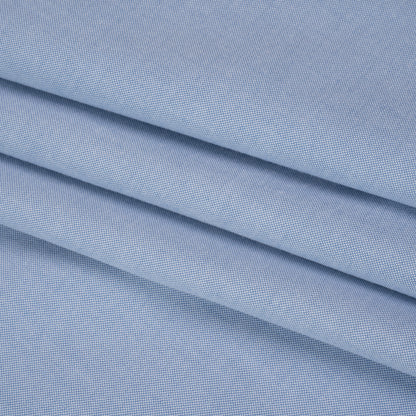 Cotton Oxford Shirting - Sky Blue and White - Deadstock