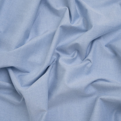 Cotton Oxford Shirting - Sky Blue and White - Deadstock
