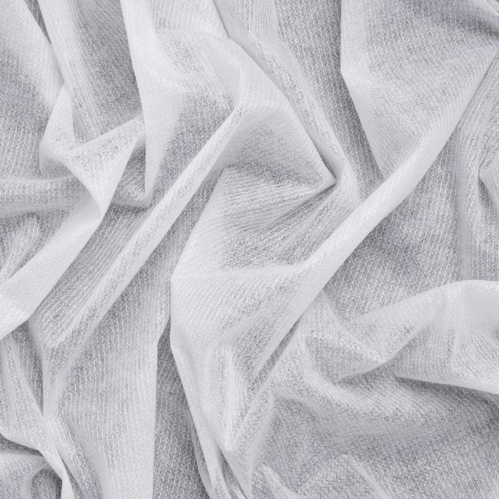 Non-Woven Fusible Interlining with Reinforced Threading - White - Deadstock