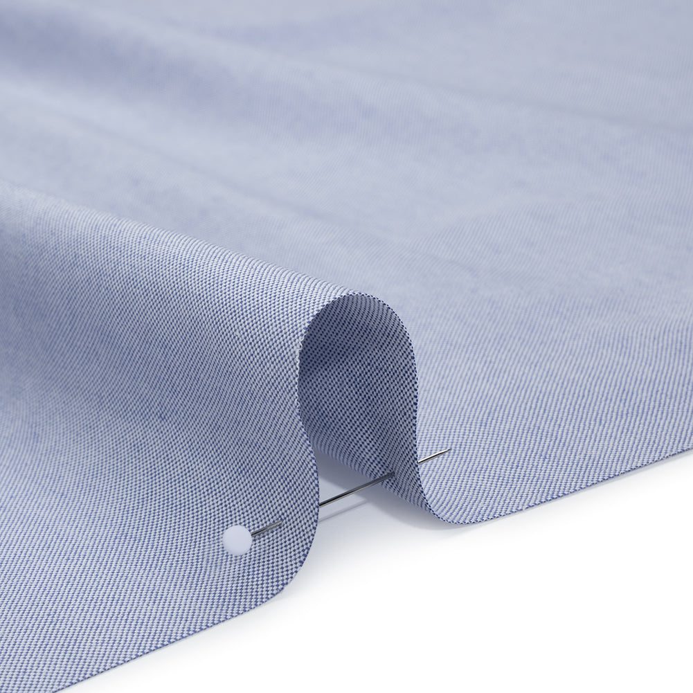 Cotton Oxford Shirting - Marina Blue - Deadstock