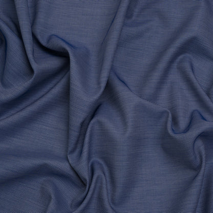 Cotton Shirting - Cobalt Blue and White - Deadstock