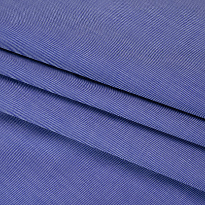 Cotton Shirting - Bright Blue and White - Deadstock