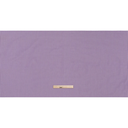 Cotton Gingham Shirting - Purple and White Checks - Designer Deadstock
