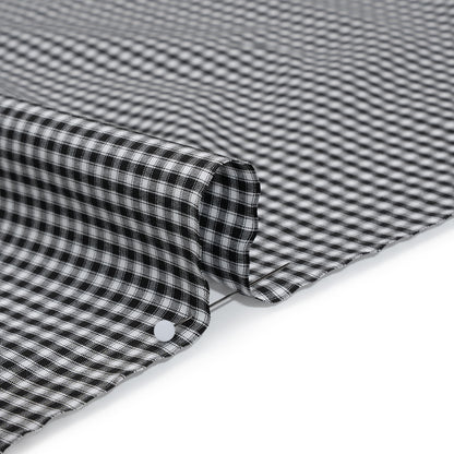 Cotton Shirting - Black and White Checks - Deadstock