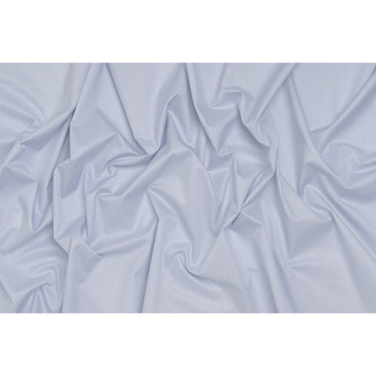Cotton Twill Shirting - Blue, Gray and White Stripes - Deadstock