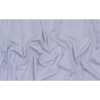 Cotton Shirting - Blue and White Pinstripes - Designer Deadstock