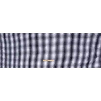 Cotton Shirting - Navy Blue and White Checks - Deadstock