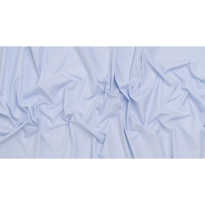 Cotton Shirting - Light Blue and White Micro Checks - Designer Deadstock