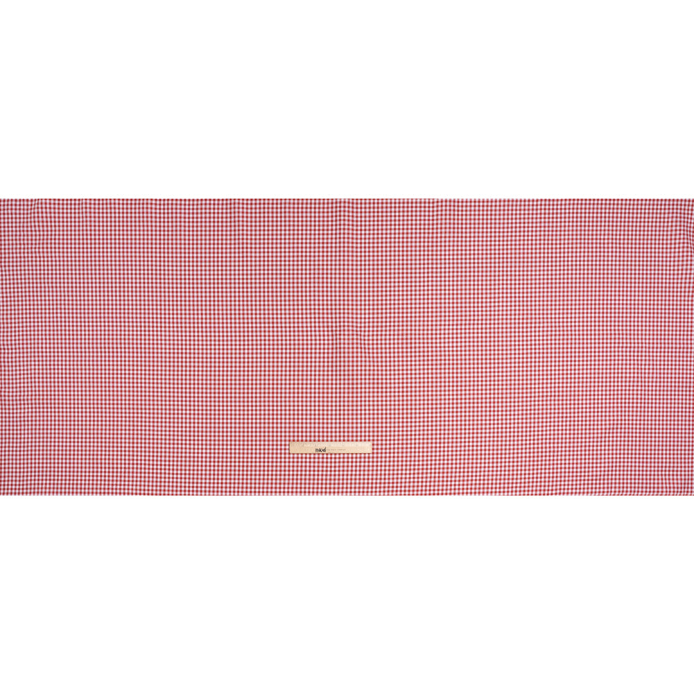 Cotton Twill Shirting - Red and White Gingham Check - Designer Deadstock