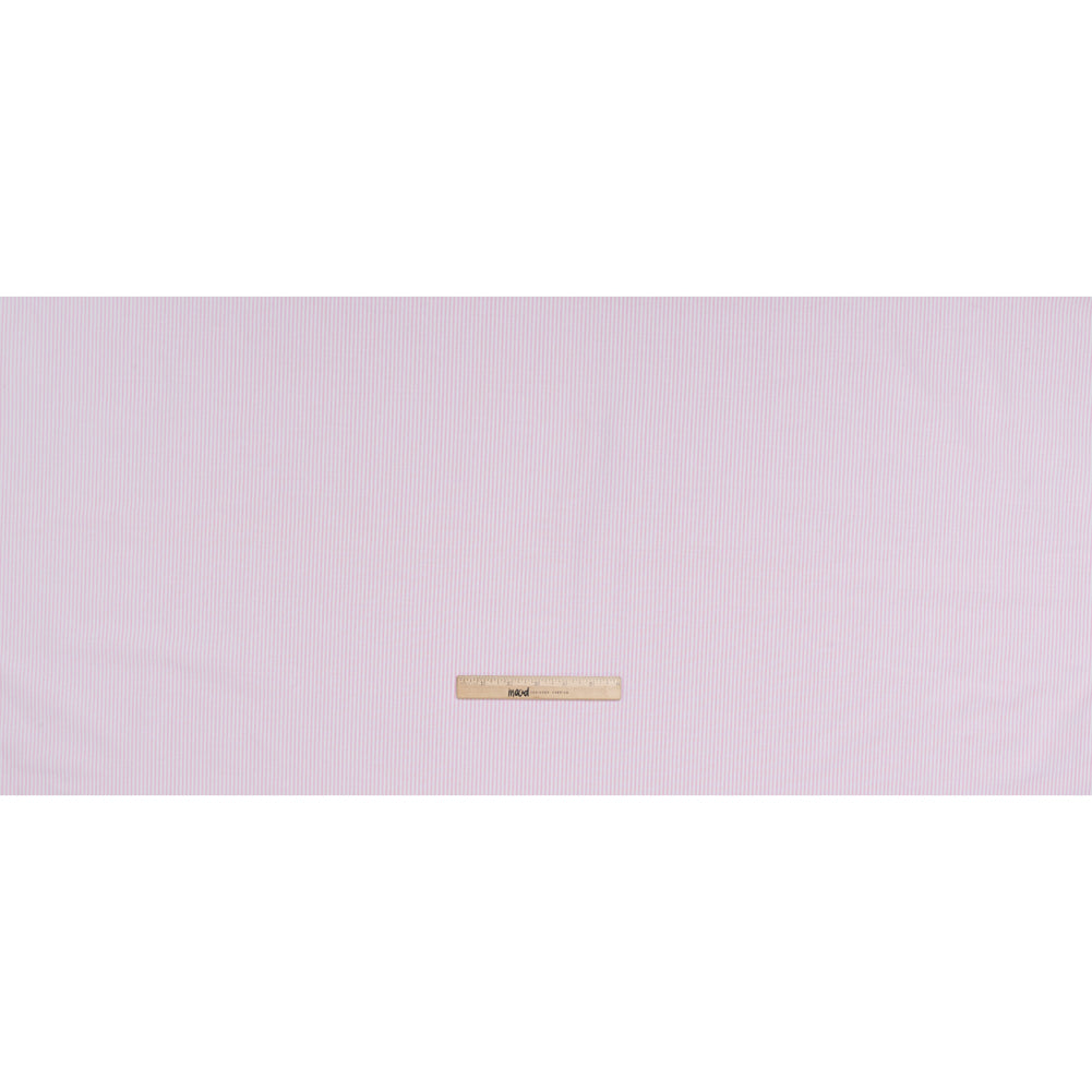 Cotton Shirting - Light Pink and White Candy Stripes - Designer Deadstock - Full