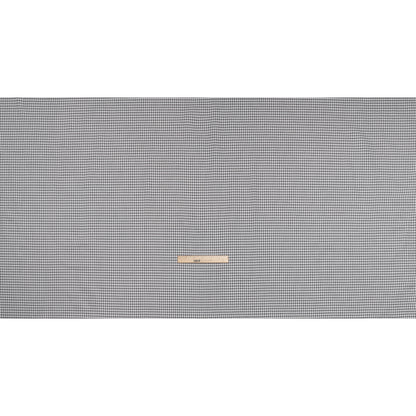 Cotton Twill - Charcoal, Light Gray and White Houndstooth - Deadstock
