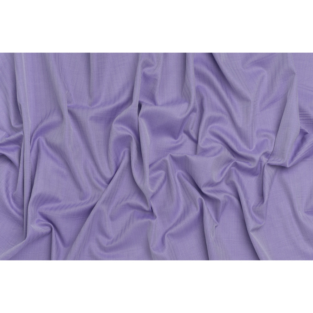 Cotton Twill Shirting - Very Peri and White Herringbone - Deadstock - Full