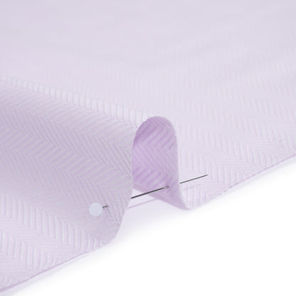 Cotton Jacquard Shirting - Light Purple and White Herringbone - Deadstock
