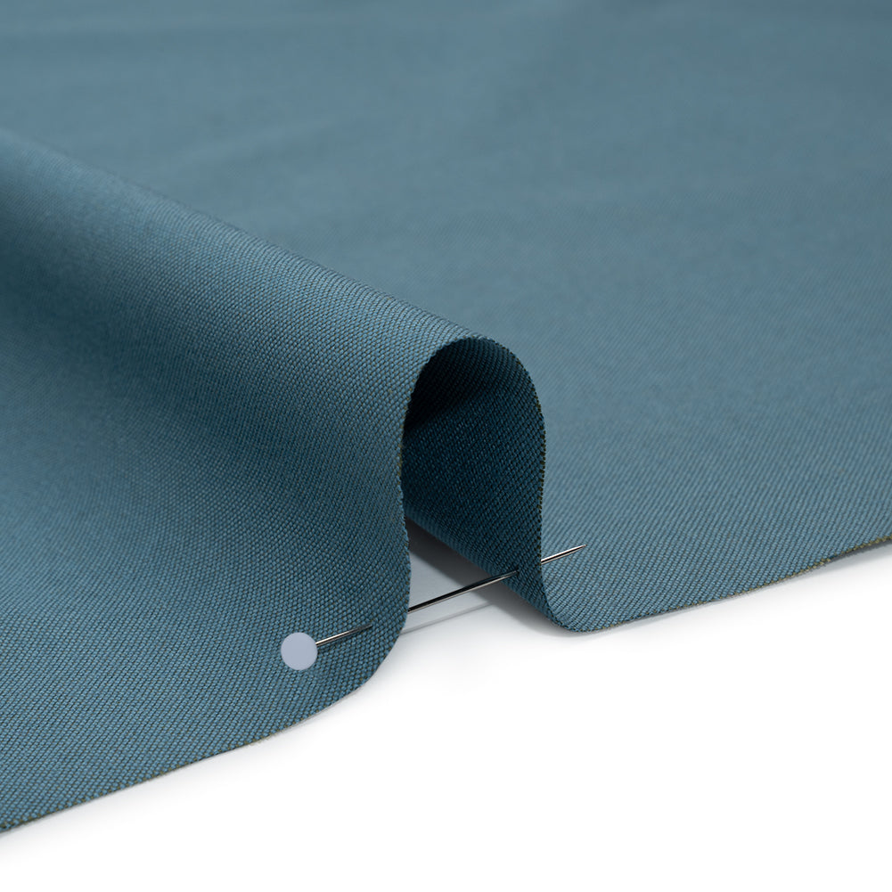 Cotton Oxford Shirting - Country Blue - Deadstock - Detail