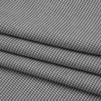 Brushed Cotton Twill - Gray and White Little Houndstooth - Deadstock