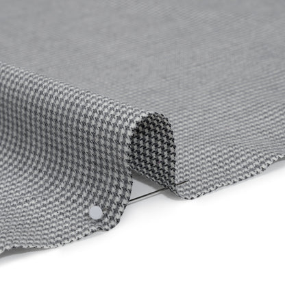Brushed Cotton Twill - Gray and White Little Houndstooth - Deadstock