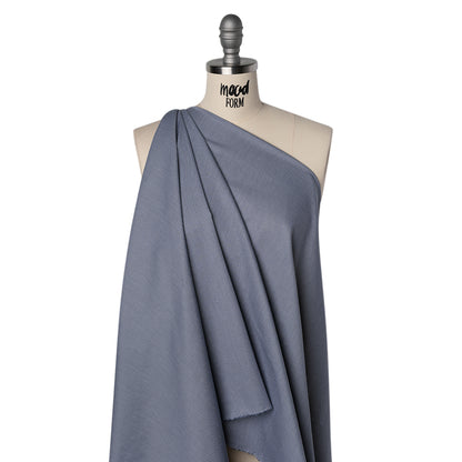 Cotton Shirting - Midnight Blue and White Tiny Checks - Deadstock