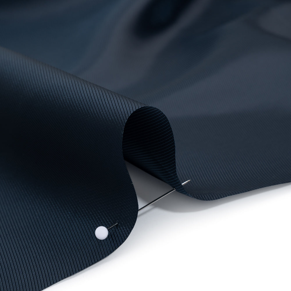 Polyester Twill Lining - Dark Blue - Deadstock