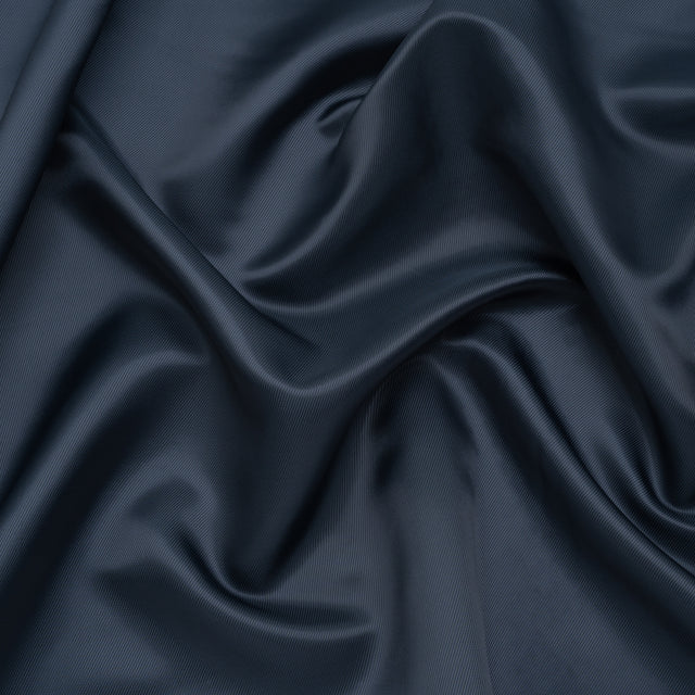 Polyester Twill Lining - Dark Blue - Deadstock