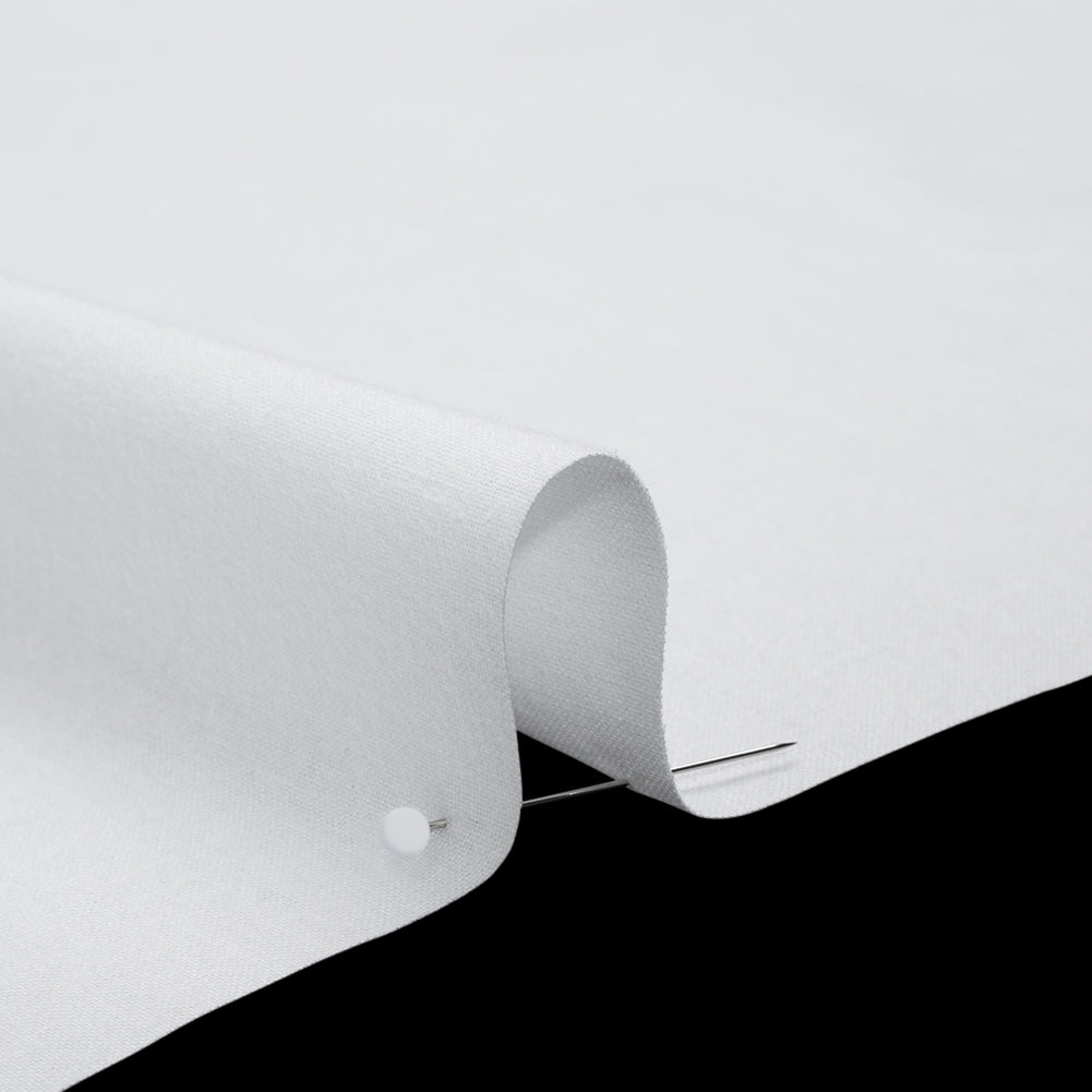 Brushed Cotton Woven Fusible Interlining - White - Deadstock Detail