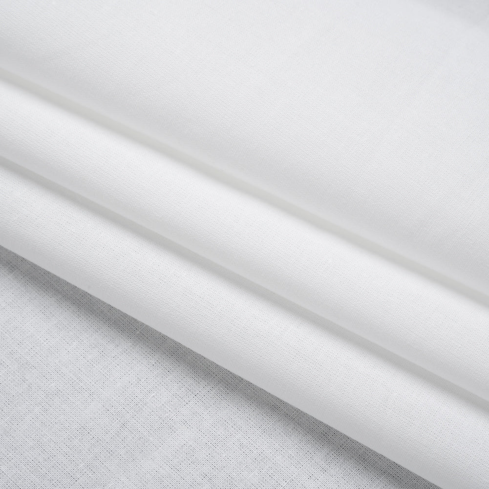 Cotton Woven Fusible Interlining - White - Deadstock Folded